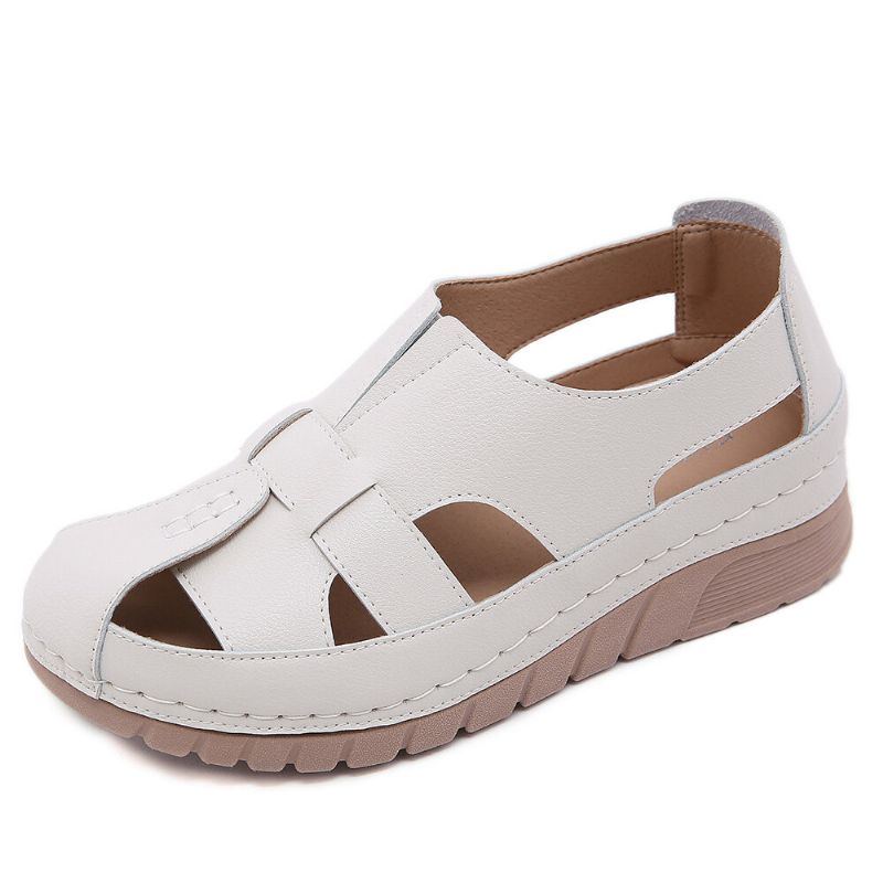 Damen Retro Closed Toe Rutschfeste Leichte Slip On Fisherman Sandalen