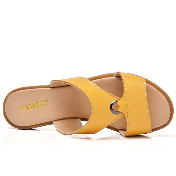 Damen Sommer Chic Strandsandalen Atmungsaktive Slip On Flache Hausschuhe