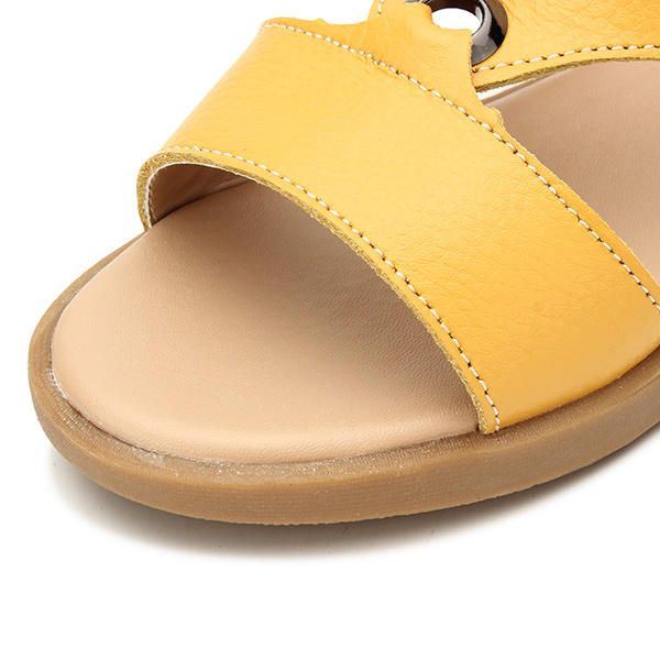 Damen Sommer Chic Strandsandalen Atmungsaktive Slip On Flache Hausschuhe