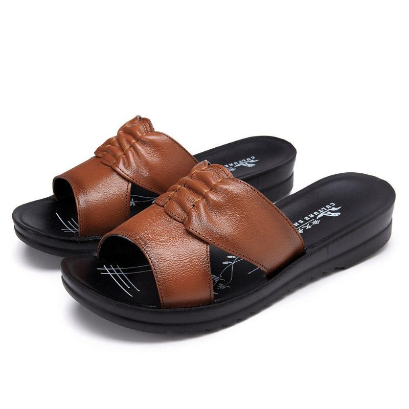 Damen Sommer Sandalen Mit Weichem Boden Und Plateau