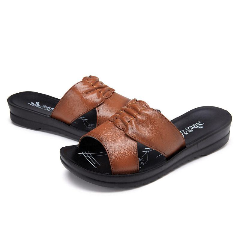 Damen Sommer Sandalen Mit Weichem Boden Und Plateau