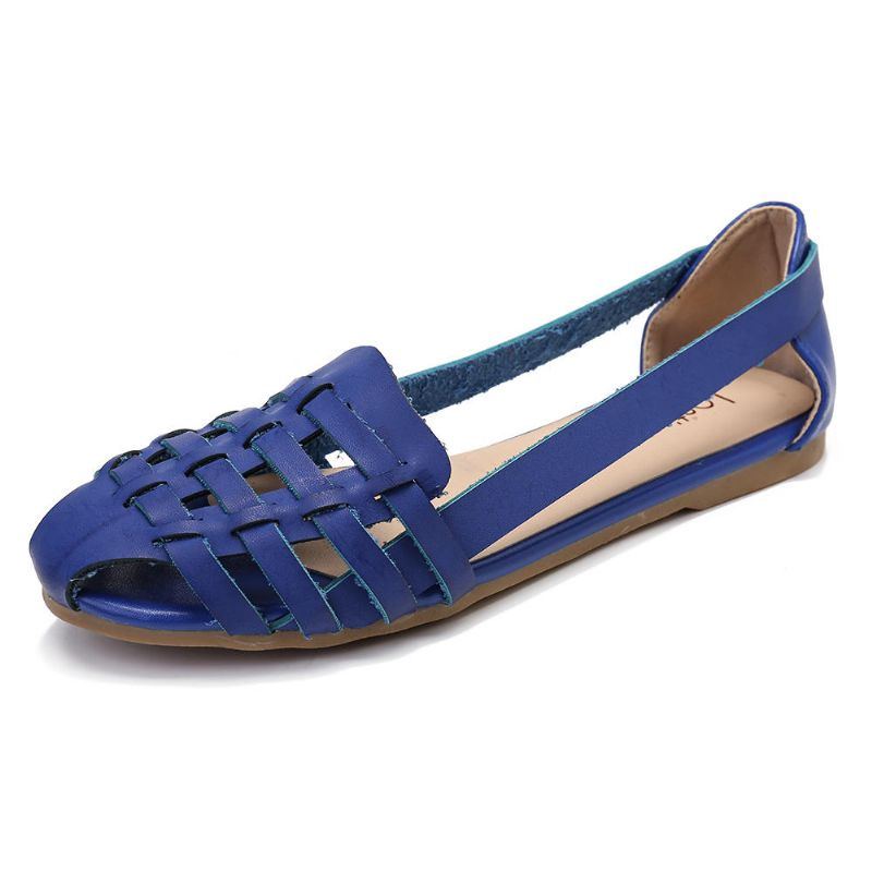 Damen Aushöhlen Muster Closed Toe Slip On Sandalen