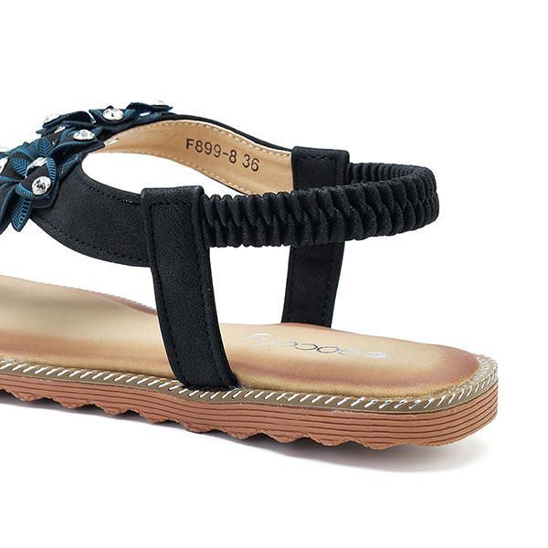 Damen Böhmische Lässige Strand Weiche Flache Sandalen