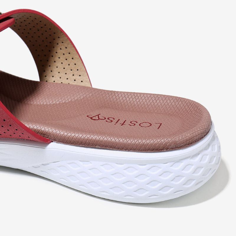 Damen Flipflop Niet Sommer Strand Beiläufige Flache Sandalen