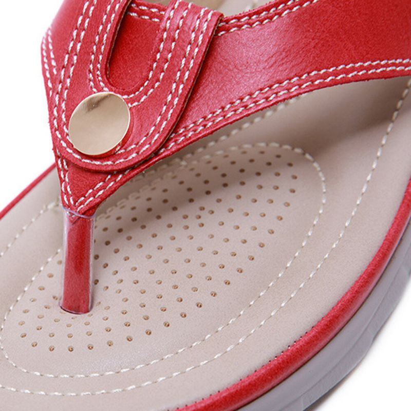 Damen Große Größe Flip Flops Beach Flat Casual Sandalen