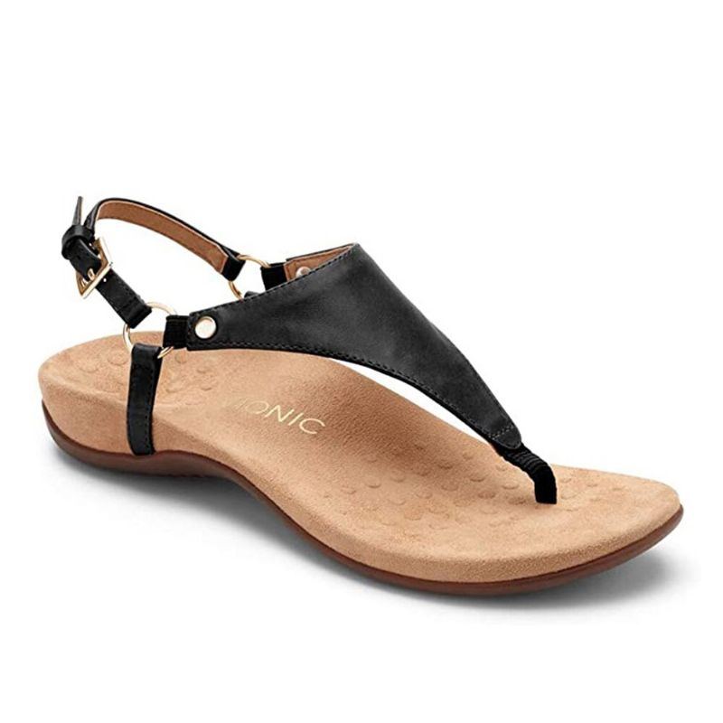 Damen Metallschnallen Flip Flops Beiläufige Flache Slingback Sandalen