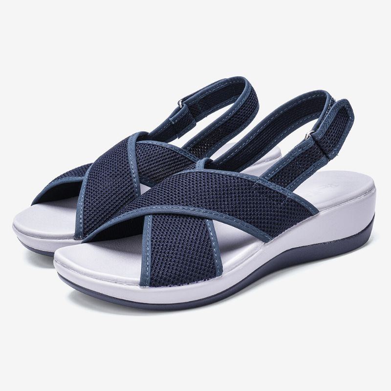 Damen Peep Toe Casual Slingback Sport Sandalen