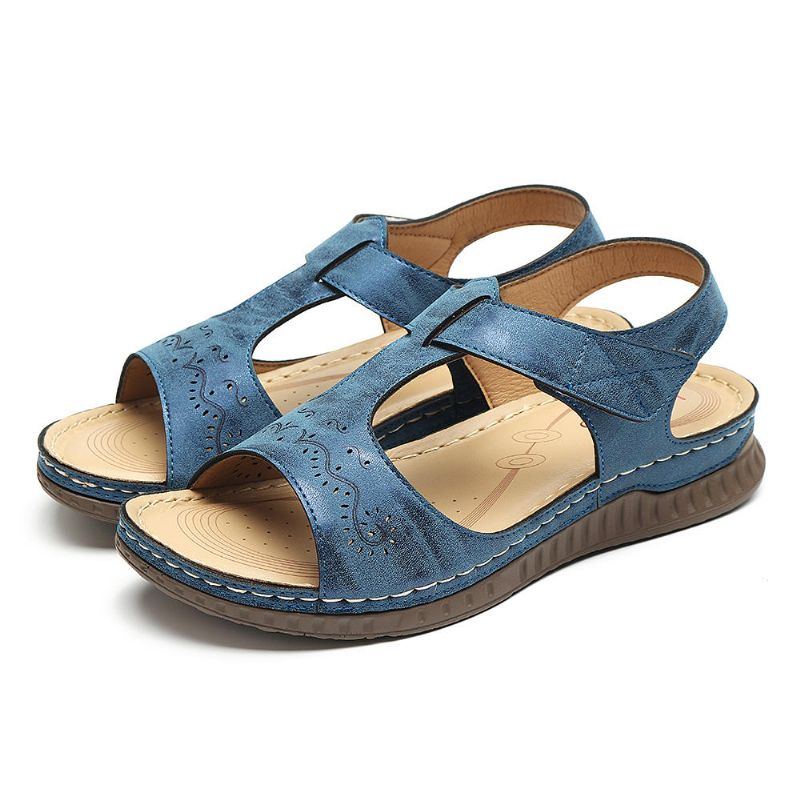 Damen Sandalen Mit Weichem Boden Und Keilabsatz