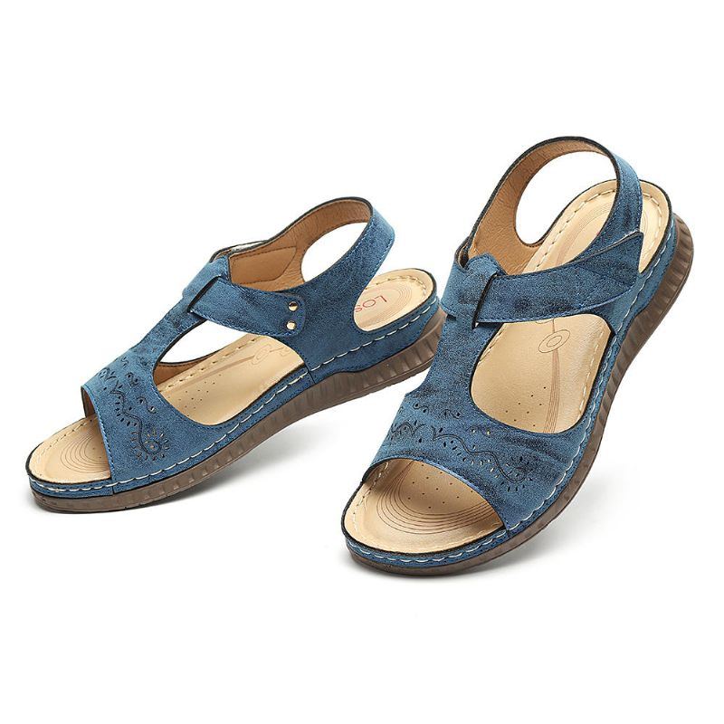 Damen Sandalen Mit Weichem Boden Und Keilabsatz