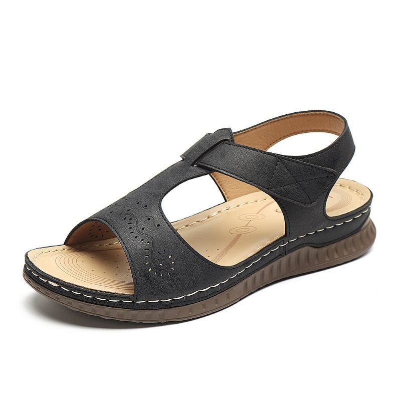 Damen Sandalen Mit Weichem Boden Und Keilabsatz