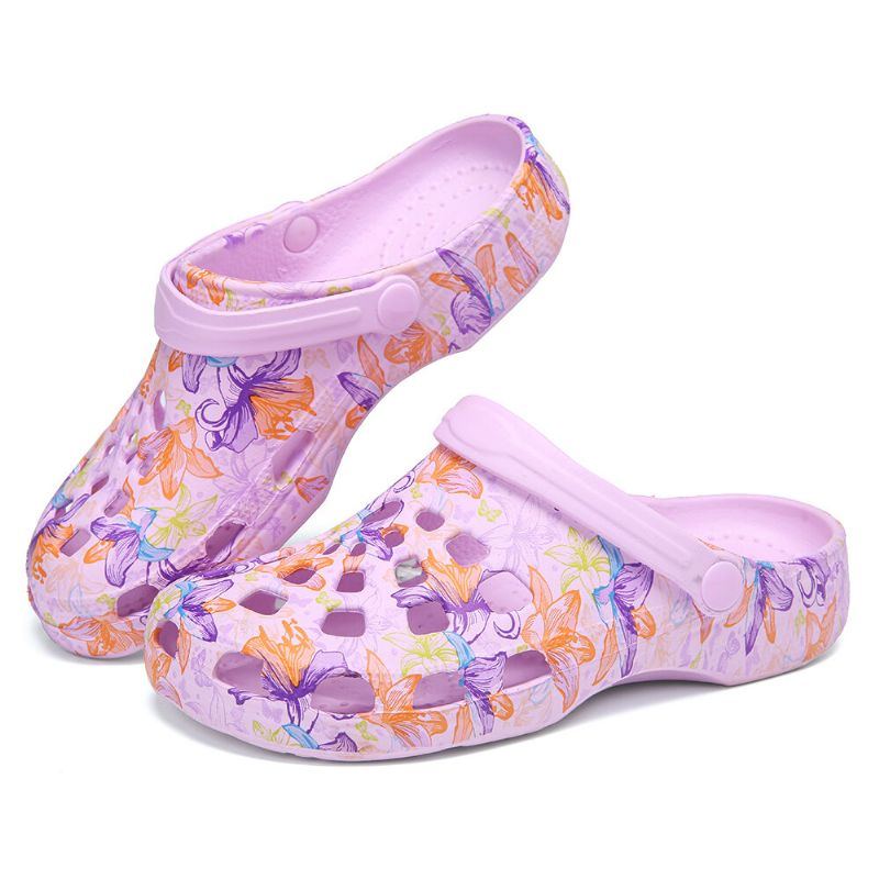 Damen Schmetterlings Blumen Wasserdichte Rutschfeste Hohle Slide Sandalen