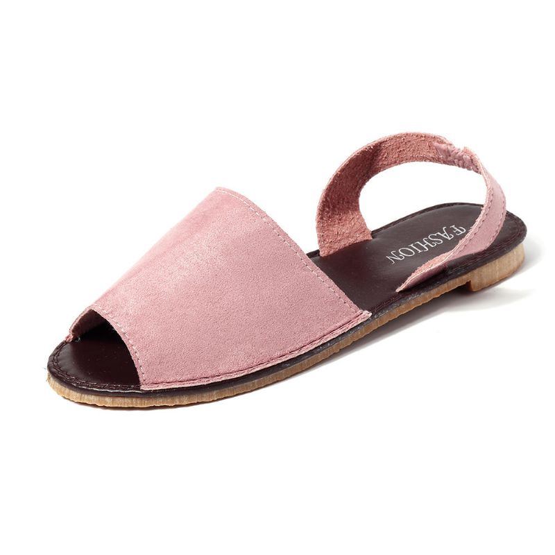 Damen Sommer Fischmaul Sandelholz Schuhe