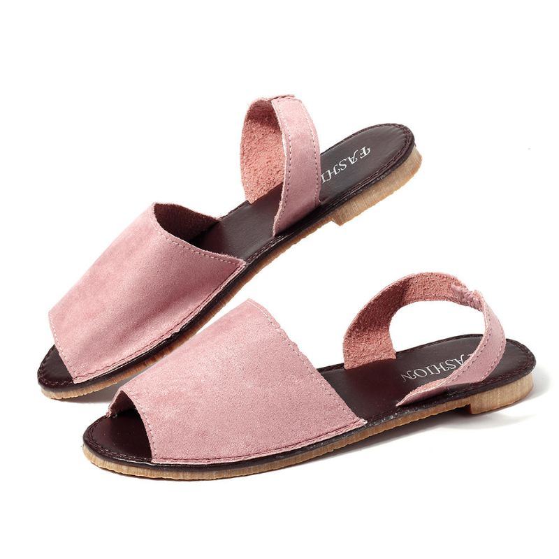 Damen Sommer Fischmaul Sandelholz Schuhe