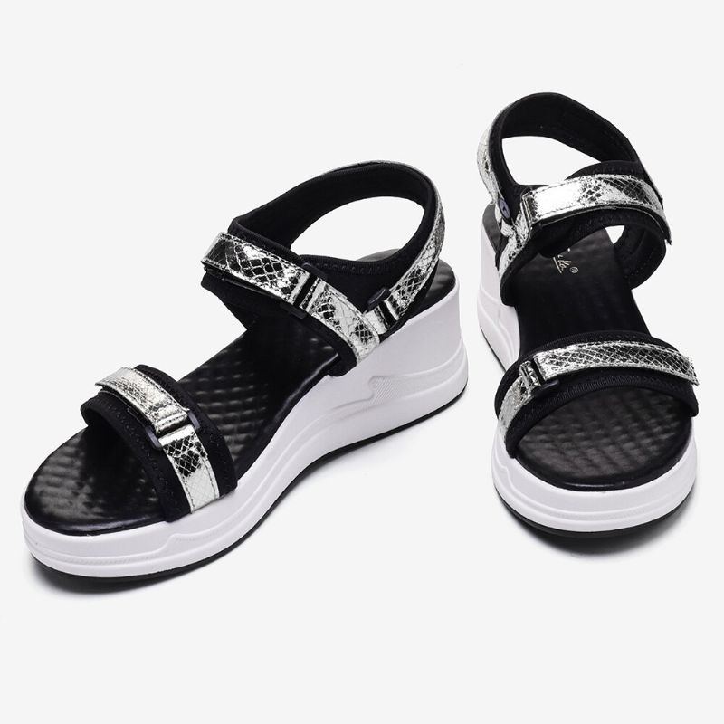 Damen Verstellbarer Riemen Sport Bequeme Lässige Keilsandalen