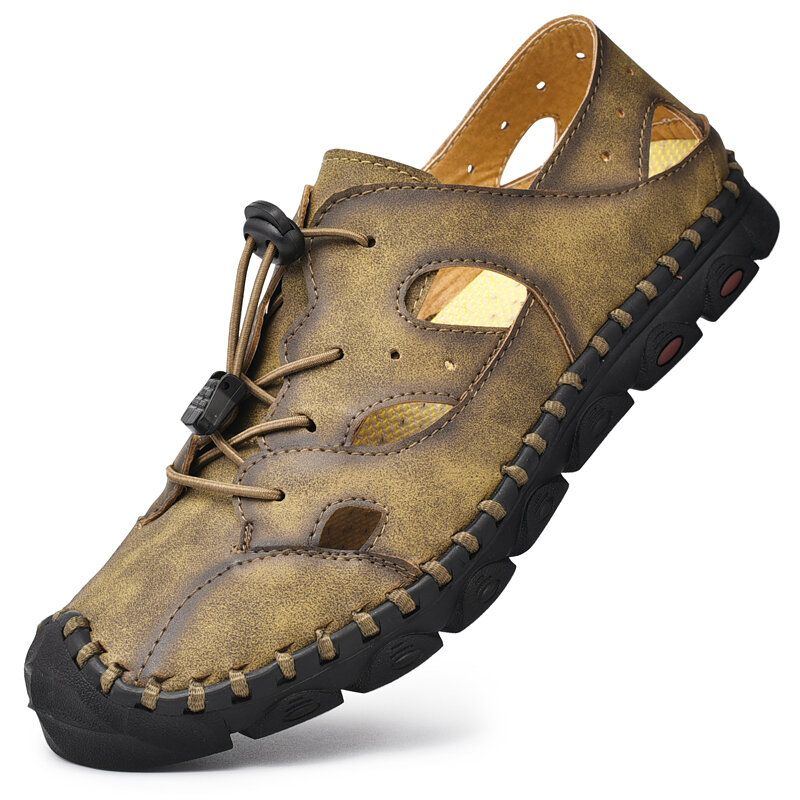 Herren Mikrofaser Anti Zehen Kollisions Sandalen