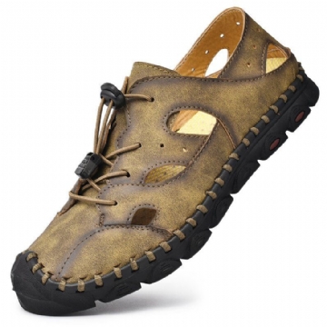 Herren Mikrofaser Anti Zehen Kollisions Sandalen