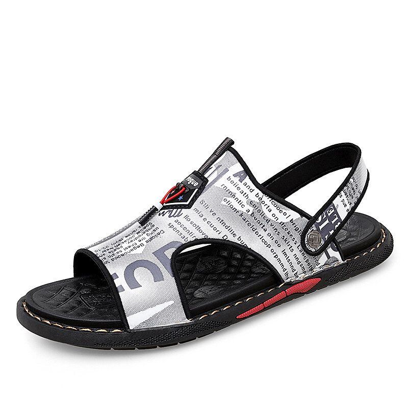 Herren Mikrofaser Zwei Wege Rutschfeste Leichte Lässige Outdoor Sandalen Zum Fahren