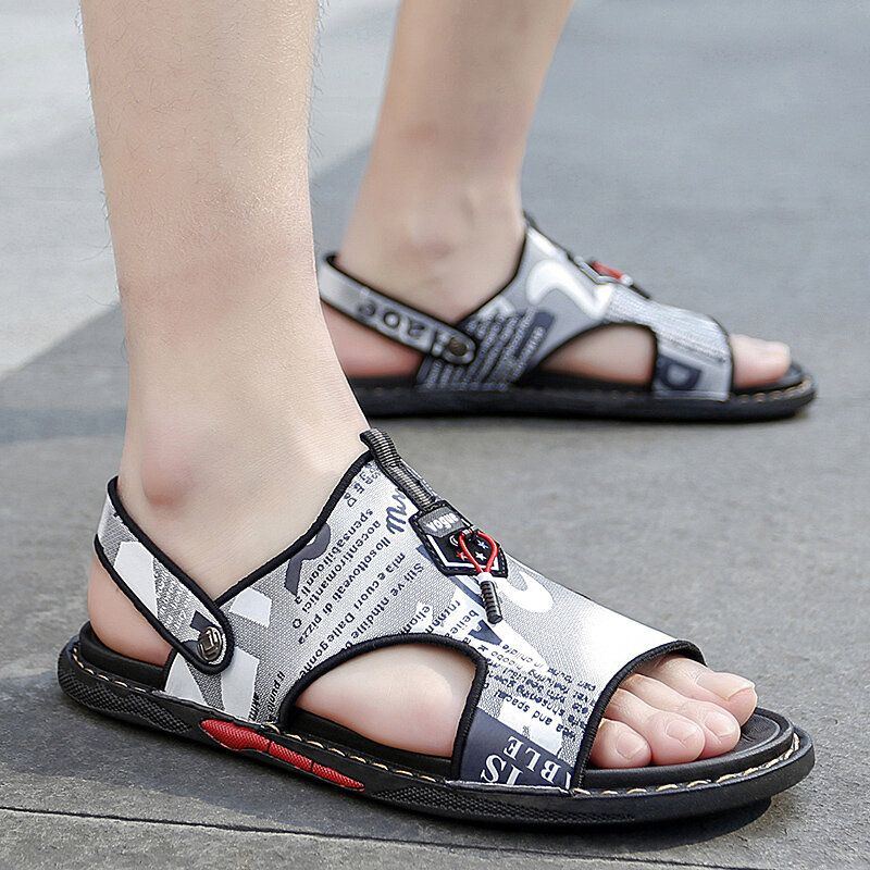 Herren Mikrofaser Zwei Wege Rutschfeste Leichte Lässige Outdoor Sandalen Zum Fahren