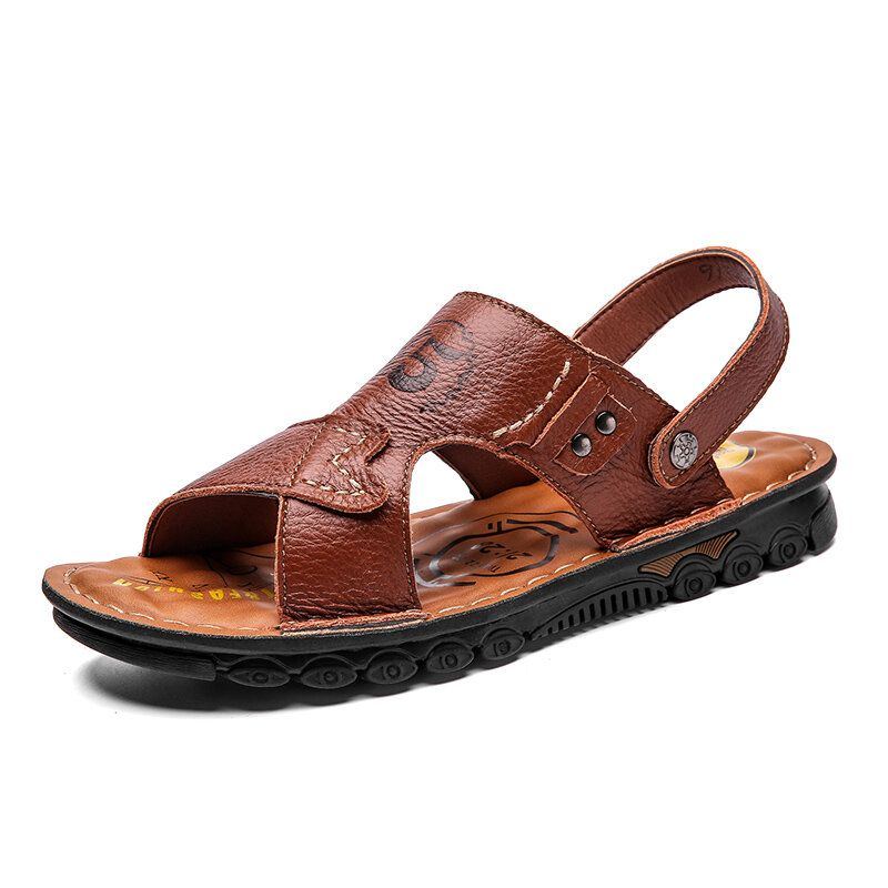 Herren Open Toe Outdoor Slip On Weiche Strandsandalen