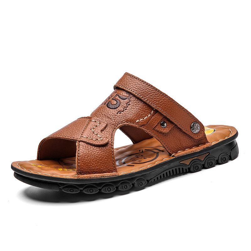 Herren Open Toe Outdoor Slip On Weiche Strandsandalen