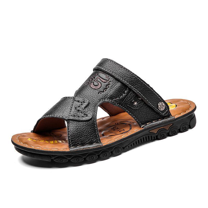 Herren Open Toe Outdoor Slip On Weiche Strandsandalen