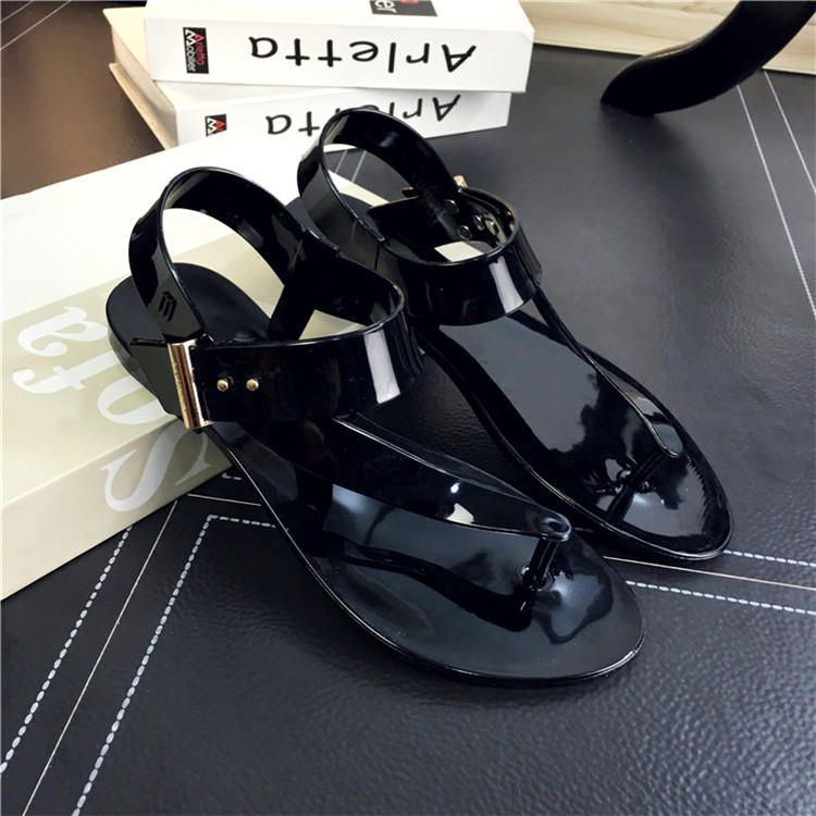 Jerry Elastische Flache Sandalen Zum Hineinschlüpfen Für Damen Lässige Strand Flip Flops