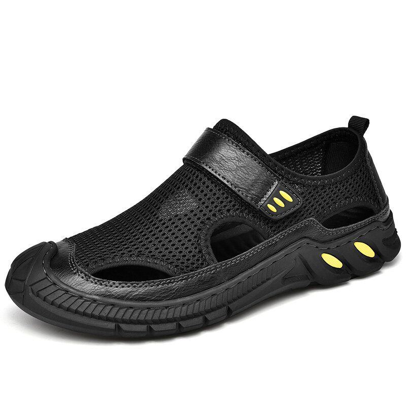 Lässige Atmungsaktive Leichte Geschlossene Rutschfeste Weiche Outdoor Sportsandalen Für Herren