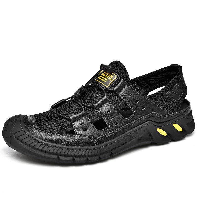 Lässige Atmungsaktive Leichte Geschlossene Rutschfeste Weiche Outdoor Sportsandalen Für Herren