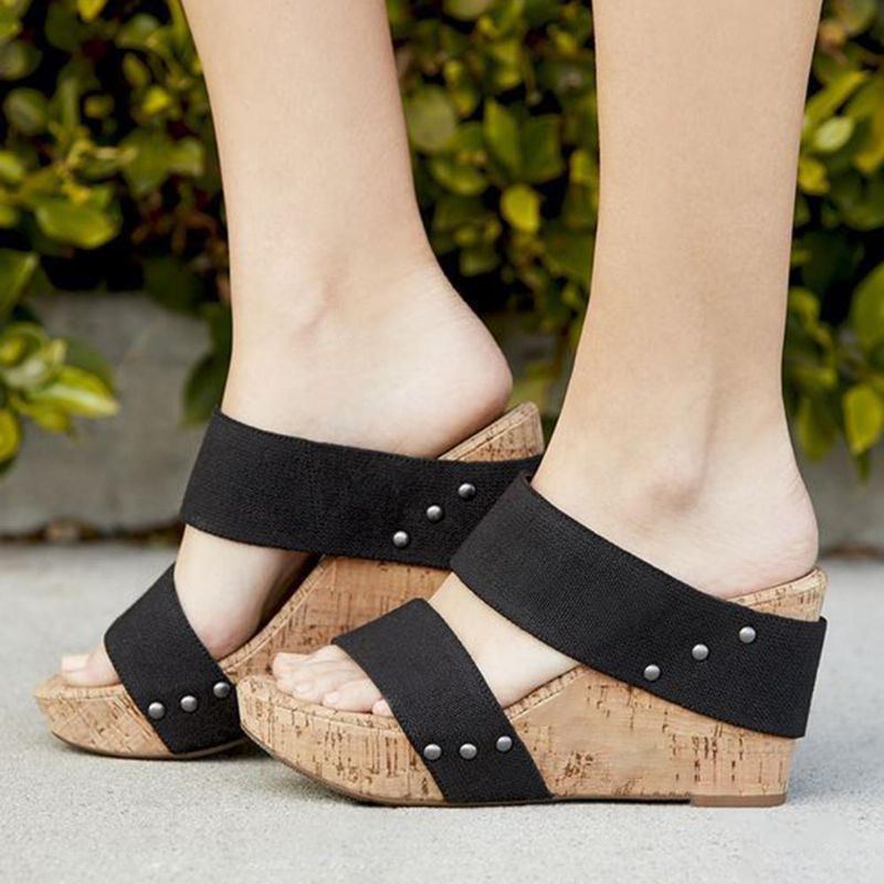 Lässige Peeptoe Sandalen Mit Mittelhohem Absatz Für Damen