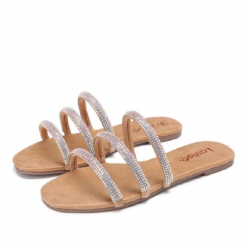 Lässige Sandalen Mit Dreifachbändern Für Damen