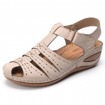 Leichte Rivet Gladiator Hook Loop Soft Sandalen Für Damen