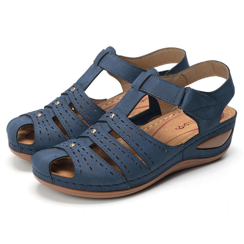 Leichte Rivet Gladiator Hook Loop Soft Sandalen Für Damen