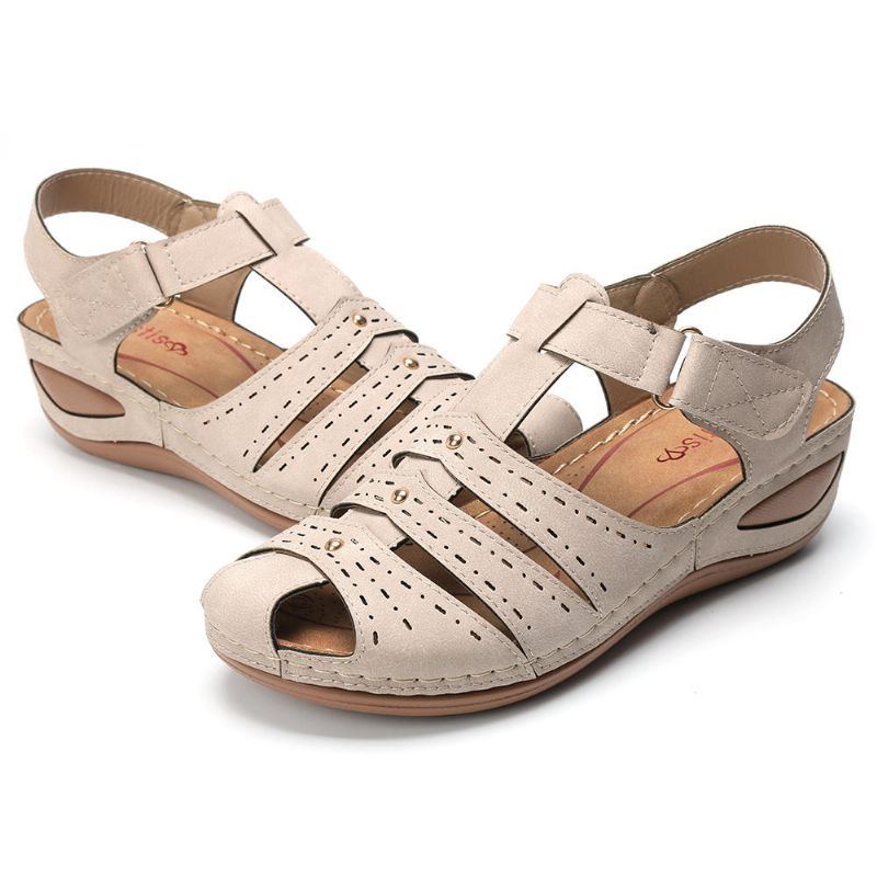 Leichte Rivet Gladiator Hook Loop Soft Sandalen Für Damen