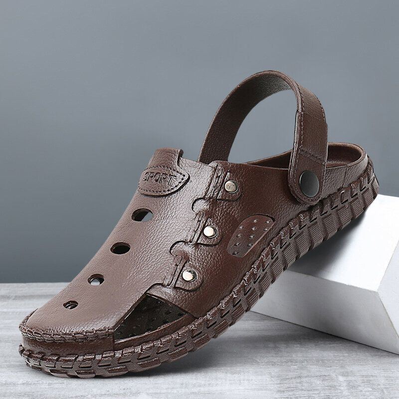 Herren Aushöhlen Slip On Casual Outdoor Fisherman Sandalen