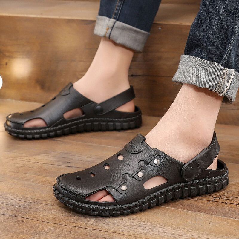 Herren Aushöhlen Slip On Casual Outdoor Fisherman Sandalen