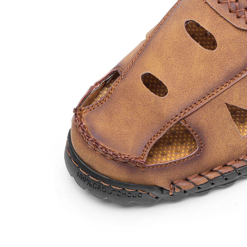 Herren Mikrofaser Atmungsaktive Zwei Wege Rutschfeste Outdoor Freizeitsandalen Mit Geschlossener Zehenpartie