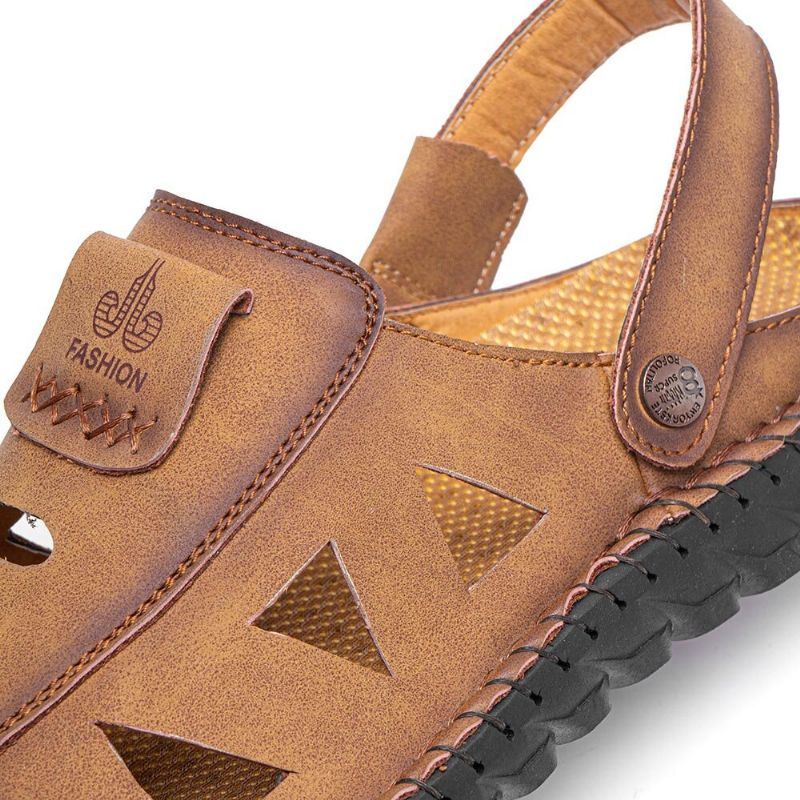 Herren Mikrofaser Atmungsaktive Zwei Wege Rutschfeste Outdoor Freizeitsandalen Mit Geschlossener Zehenpartie