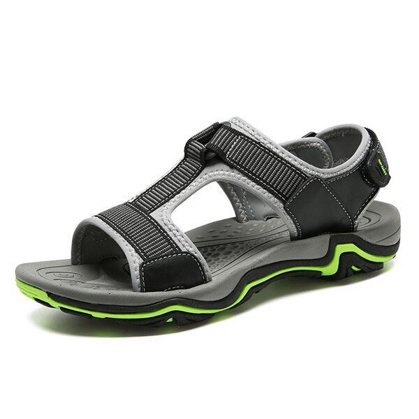 Herren Open Toe Hook Loop Verschleißfeste Außensohle Atmungsaktive Sandalen Schuhe