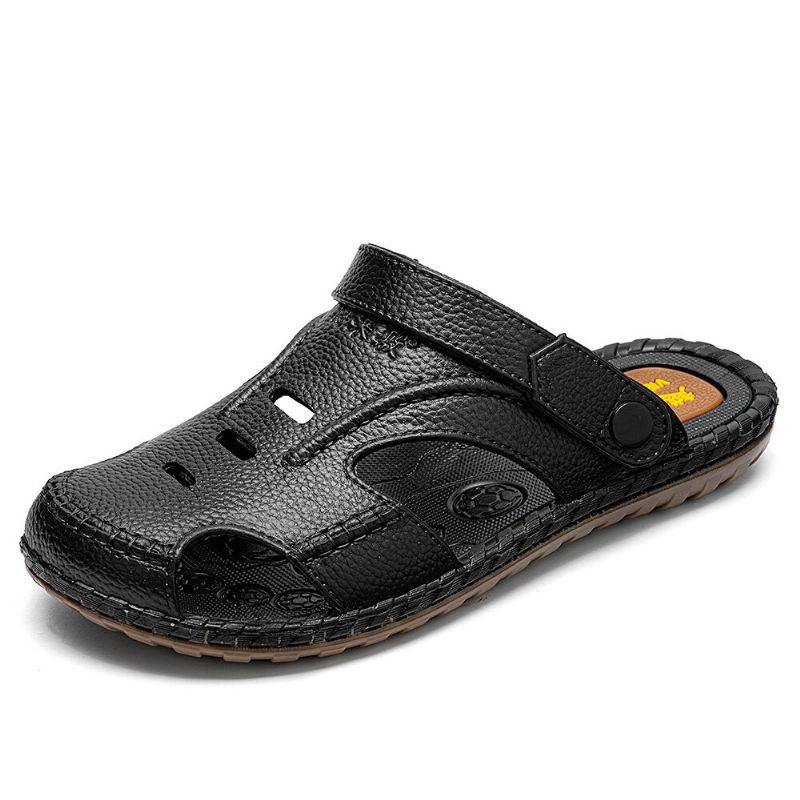 Herren Pu Leder Atmungsaktive Strand Wasser Sandalen Mit Weicher Sohle