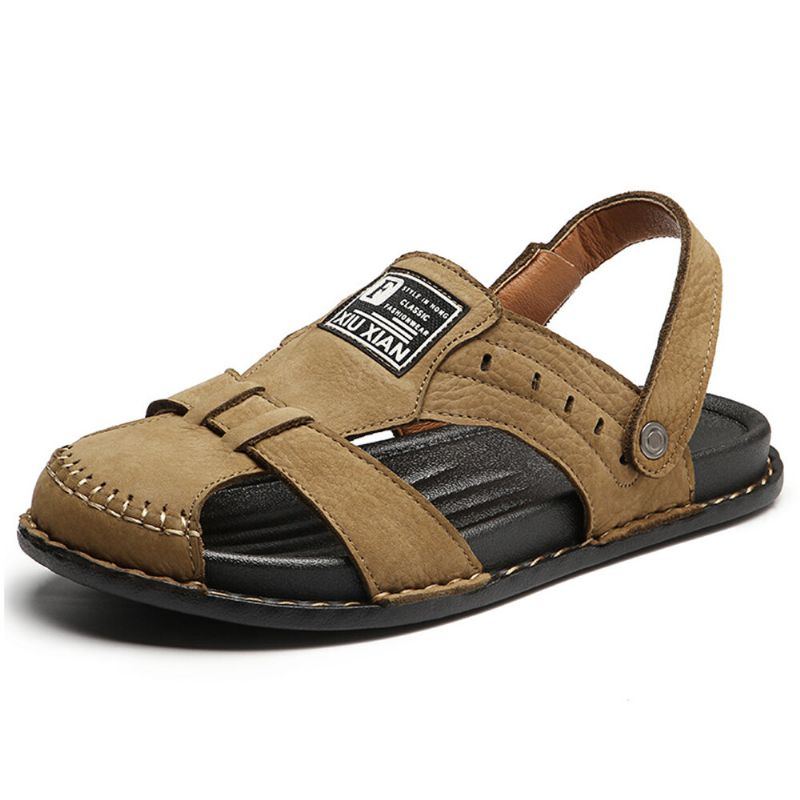 Herren Rindsleder Casual Soft Sole Angeln Strand Sandalen