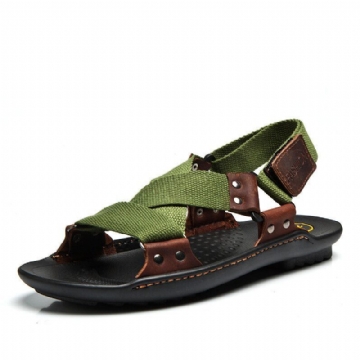 Herren Weave Band Opened Toe Rutschfeste Lässige Outdoor Sandalen