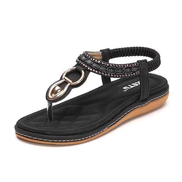 Outdoor Beach Flat Flip Flops Lässige Flache Damen Sandalen Schuhe