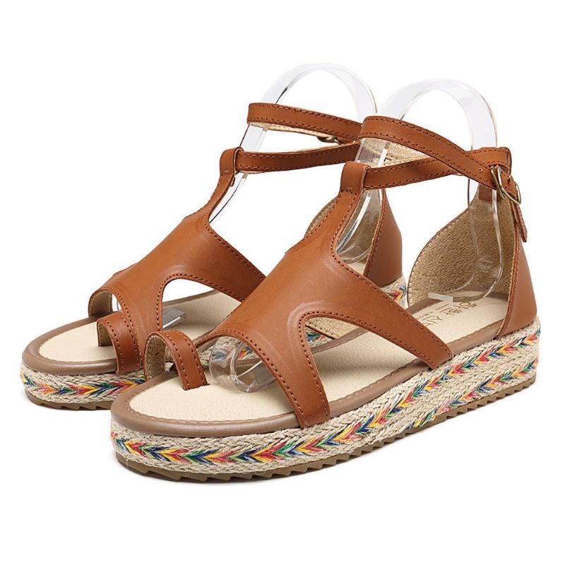 Roman Gladiator Sandalen Sommer Wedges Plateau Damenschuhe