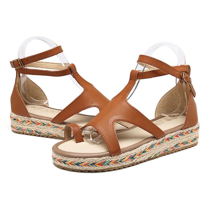 Roman Gladiator Sandalen Sommer Wedges Plateau Damenschuhe