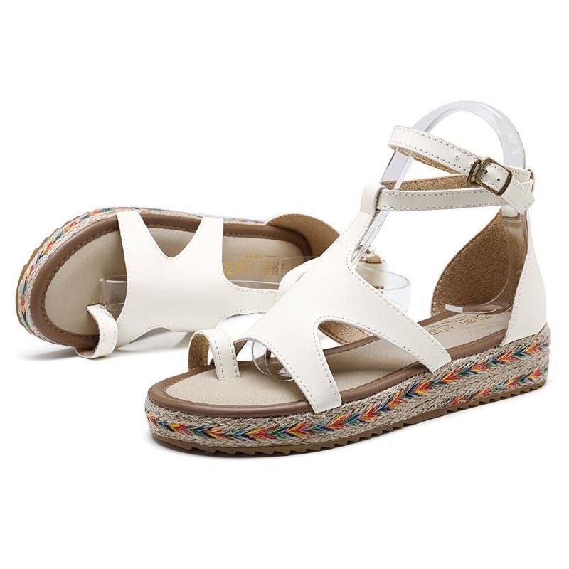 Roman Gladiator Sandalen Sommer Wedges Plateau Damenschuhe