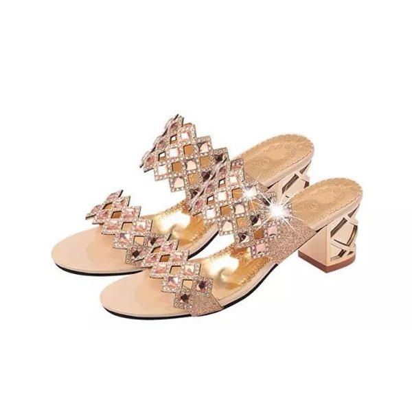 Sommer Damen Strand Sandalen Schicke Strass Sandalen Plateau Sandalen