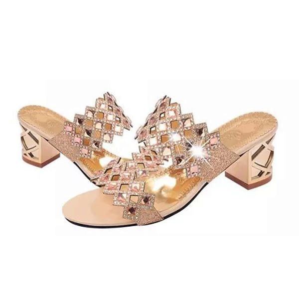 Sommer Damen Strand Sandalen Schicke Strass Sandalen Plateau Sandalen