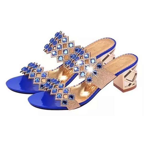 Sommer Damen Strand Sandalen Schicke Strass Sandalen Plateau Sandalen