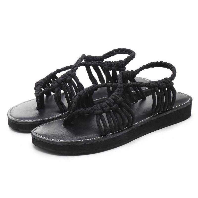 Sommer Strand Sandalen Mit Geflochtenen Riemen Für Damen