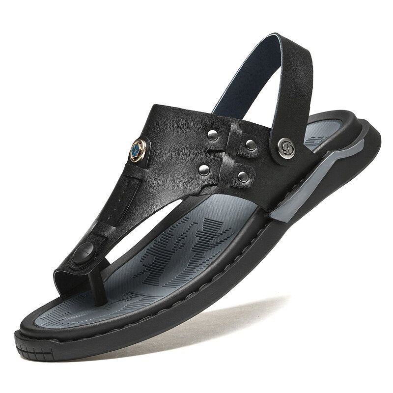 Zwei Wege Weiche Atmungsaktive Rutschfeste Lässige Outdoor Sandalen Für Herren